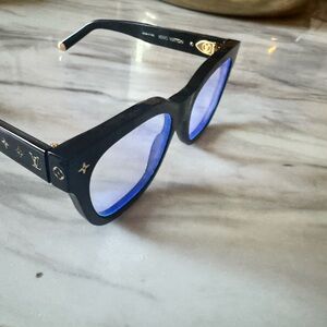 Louis Vuitton Black Frames with Blue Lenses